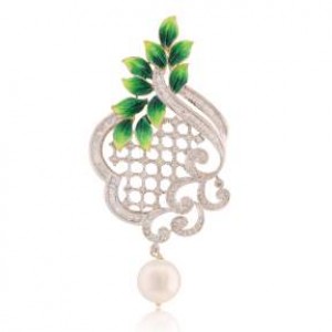 Beautifully Crafted Diamond Pendant Set with Matching Earrings in 18k gold with Certified Diamonds - PD1389P